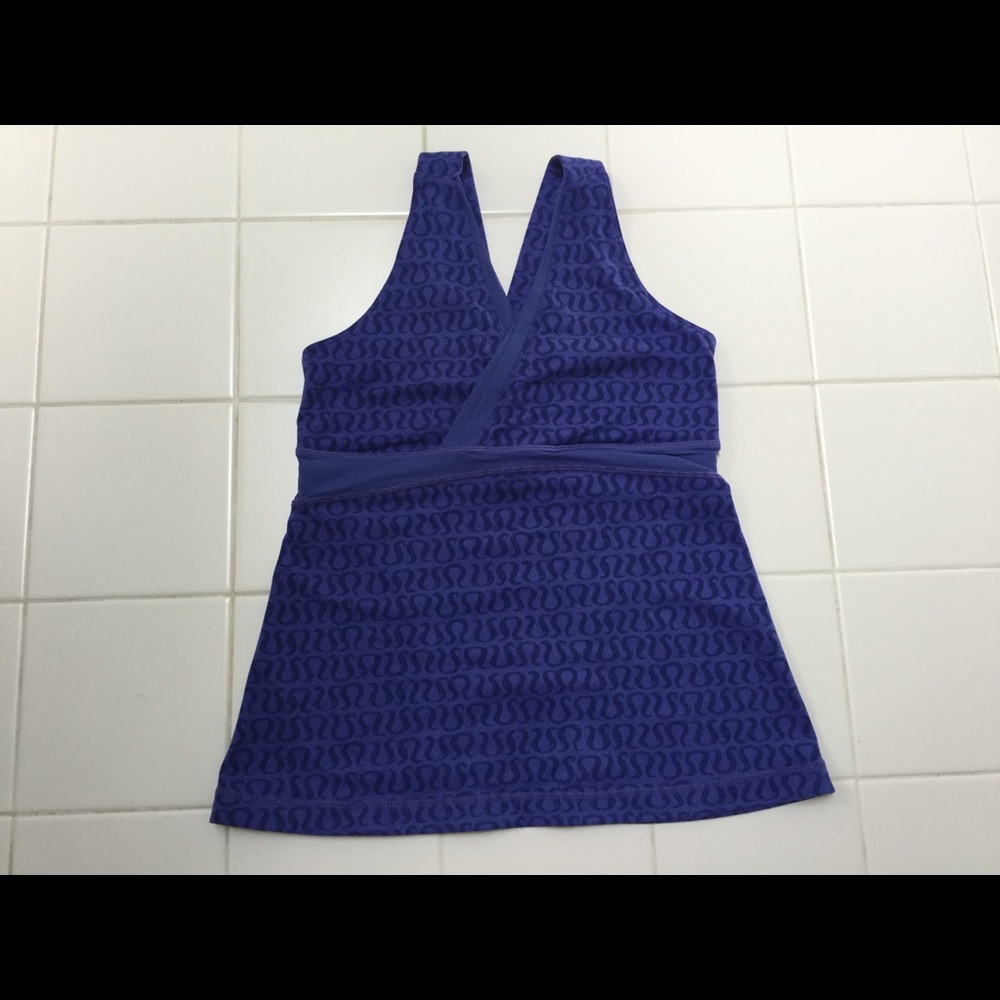 Lululemon purple/blue surplice tank. Size 6